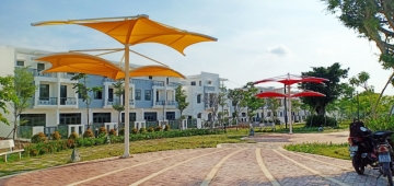 thiet ke va thi cong mai che tai khu do thi viva park