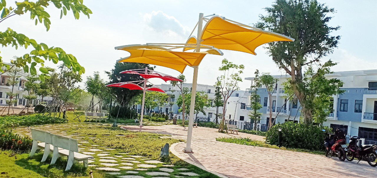 thiet ke va thi cong mai che tai khu do thi viva park