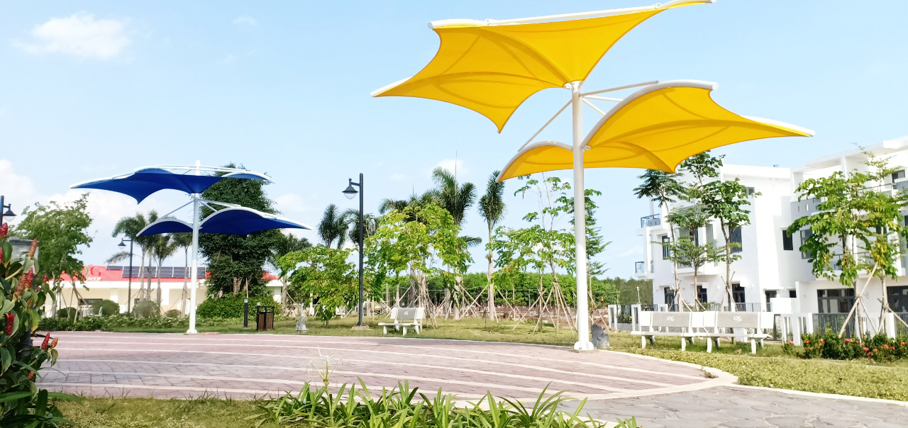 thiet ke va thi cong mai che tai khu do thi viva park