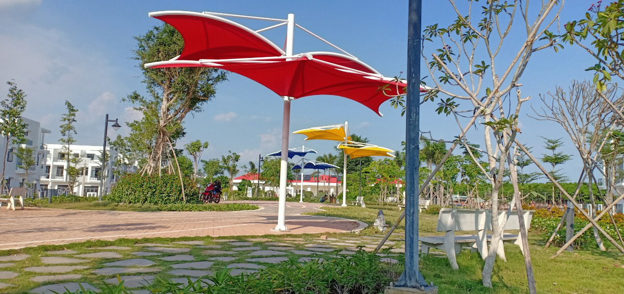 thiet ke va thi cong mai che tai khu do thi viva park