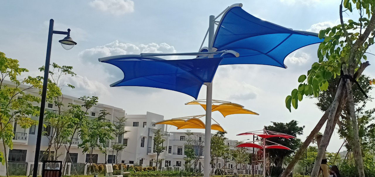 thiet ke va thi cong mai che tai khu do thi viva park