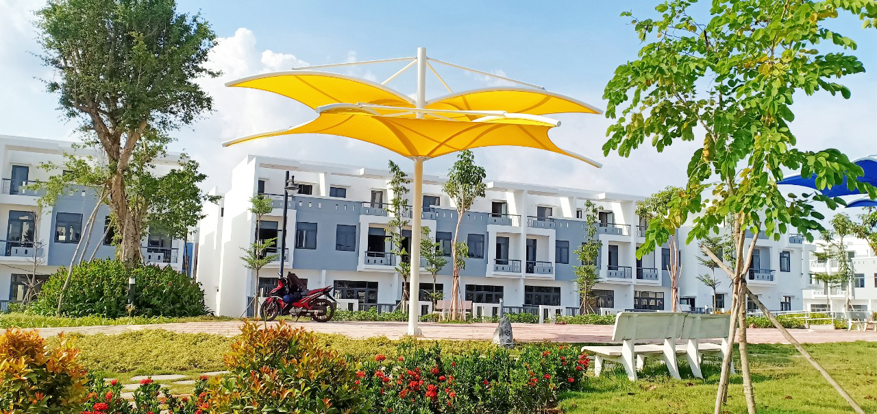 thiet ke va thi cong mai che tai khu do thi viva park