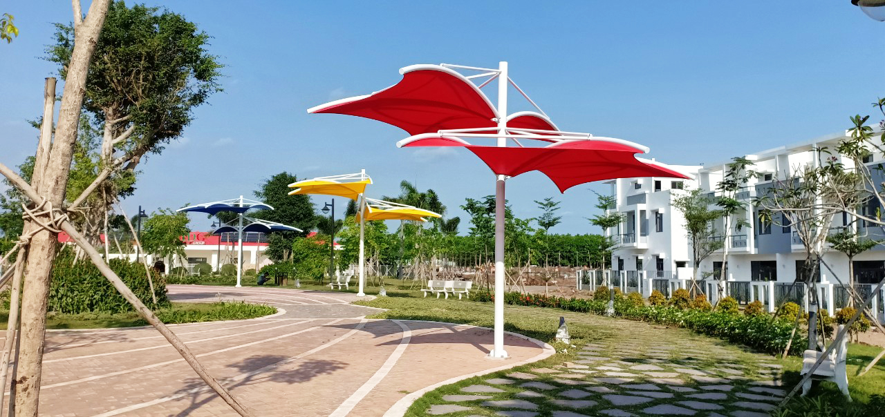 thiet ke va thi cong mai che tai khu do thi viva park