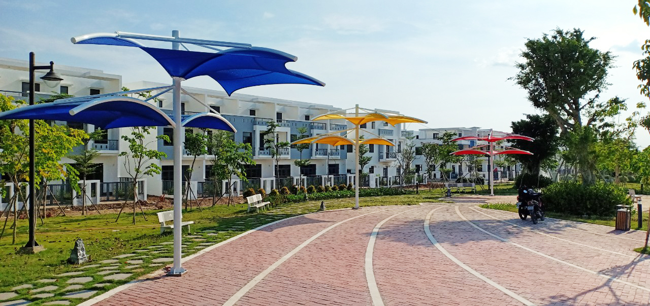 thiet ke va thi cong mai che tai khu do thi viva park