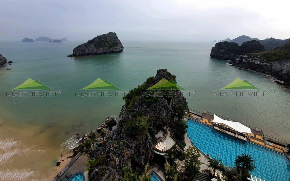 thiet ke va thi cong mai che ho boi khach san tai cat ba hai phong