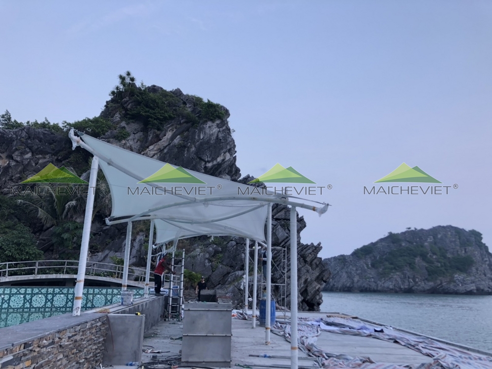 thiet ke va thi cong mai che ho boi khach san tai cat ba hai phong