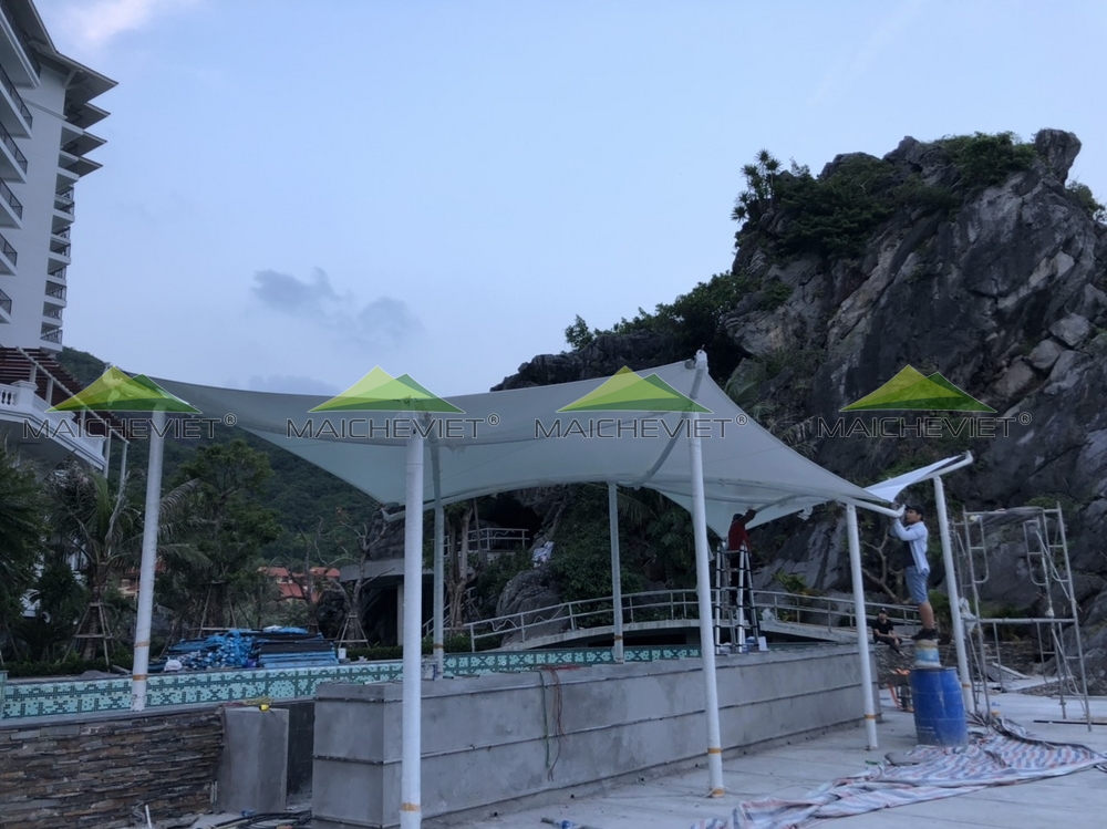 thiet ke va thi cong mai che ho boi khach san tai cat ba hai phong