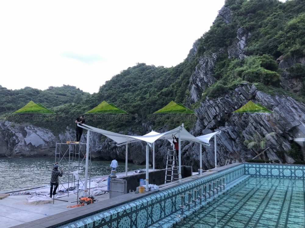 thiet ke va thi cong mai che ho boi khach san tai cat ba hai phong