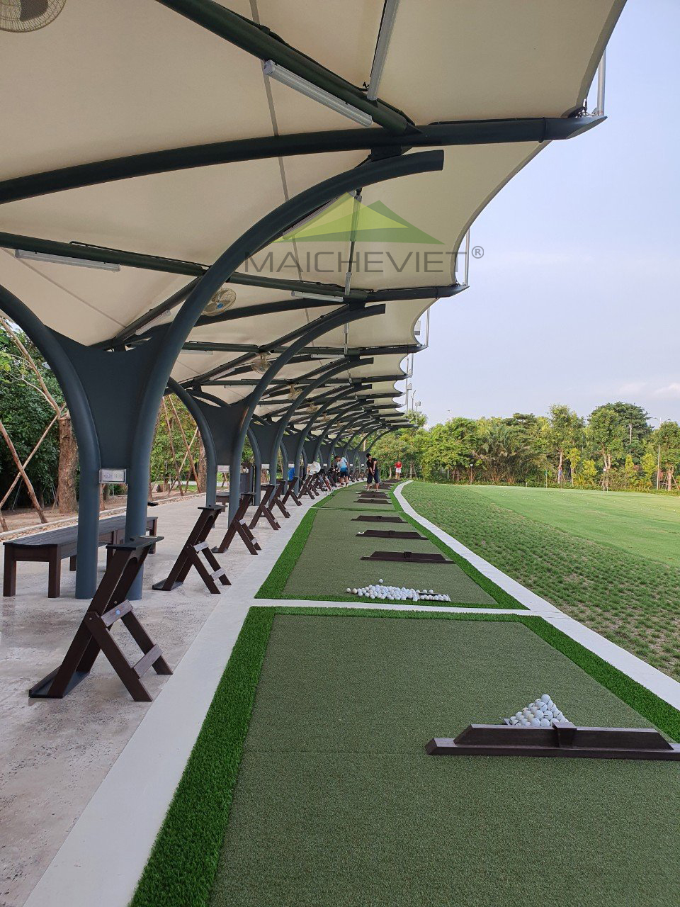 thiet ke va thi cong mai che san golf ecopark hung yen